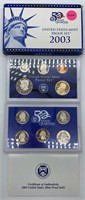 2003 US Mint Proof Set, Total of 10 Coins