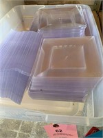 Box lot of square serving plates plastic