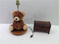Neat Teddy Bear Lamp / Musical Treasure Chest