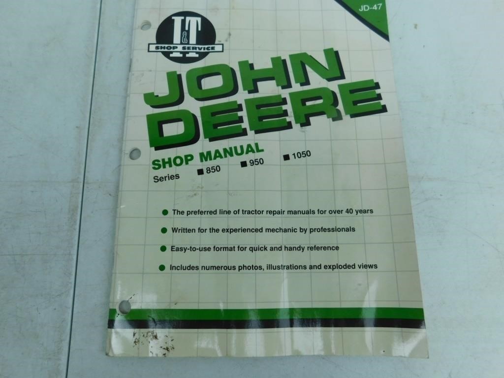 I&T Shop service John Deere shop manual.