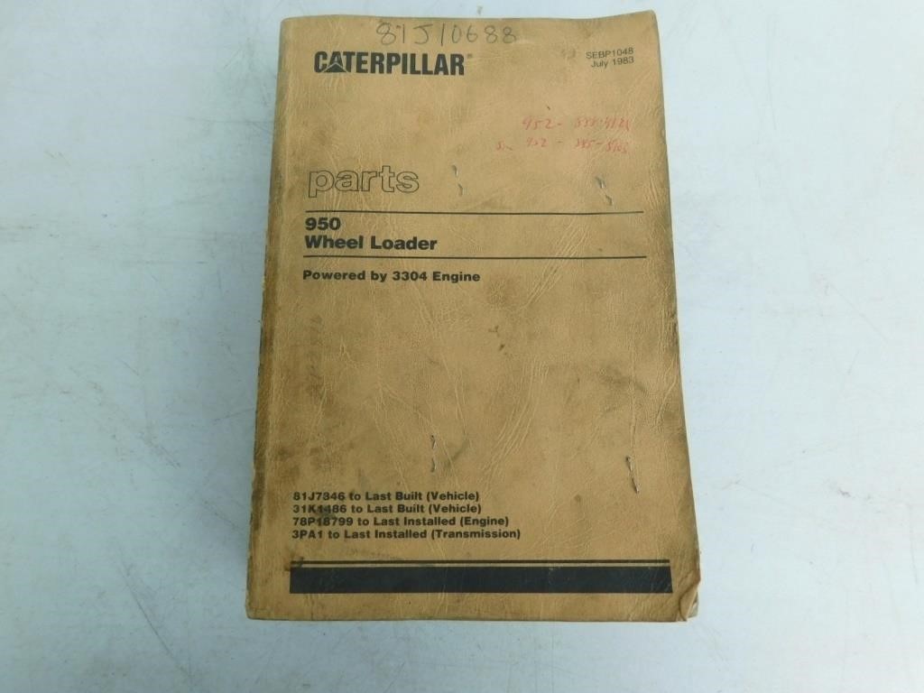 Caterpillar 950 wheel loader parts manual.