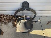 16” Cast iron bell with cradle. Hart HDW Co,