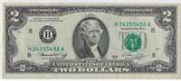 US$2 Dollars Bill RARE Series 1976 Error Shift.V1
