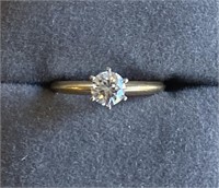 14K GOLD SOLITAIRE .65 CT DIAMOND ENGAGEMENT RING