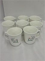 8 Corning ware Coffee Cups