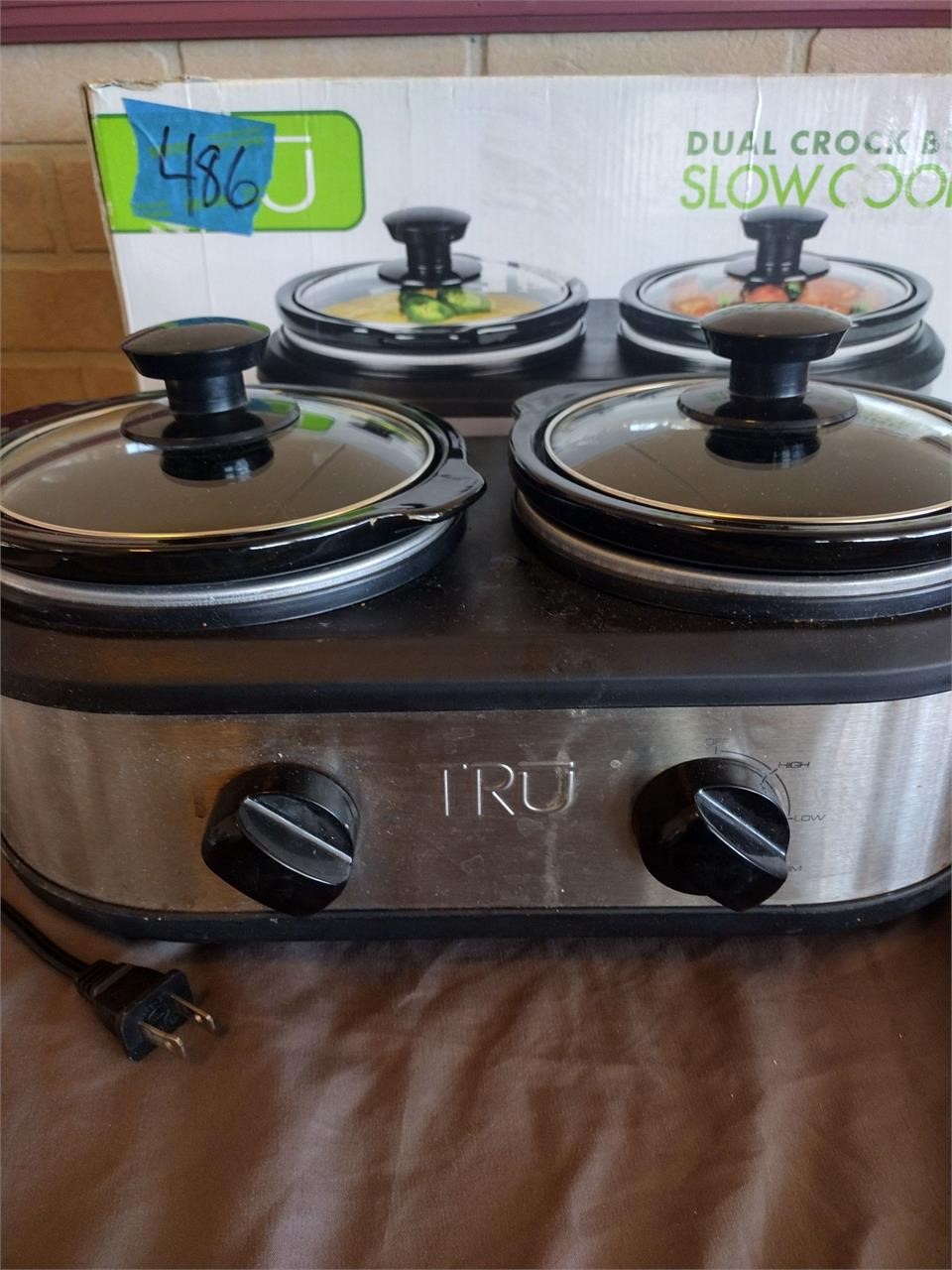 TRU 2 Quart Slow Cooker Crock with Lids