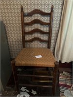 Ladder Back Chair with Woven Seat