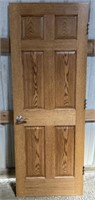 30in Solid Oak 6 Panel Interior Door