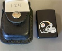 Steelers zippo lighter with case