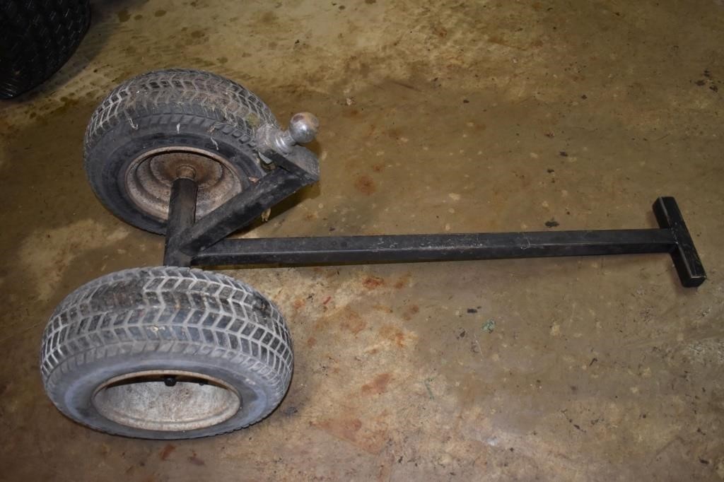 Pneumatic wheel ball hitch trailer dolly; as is