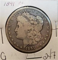 1891CC Morgan Dollar G