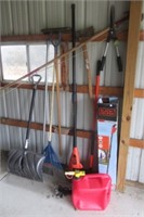 Black and Decker cordless pole saw, shovels, 5