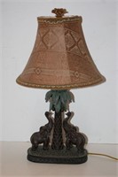 Metal Elephant Base Lamp with Shade