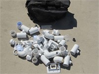 Large Lot Of Various Plastic PVC Pipe Elboes