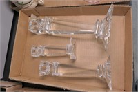 Flat of Crystal Candle Holders