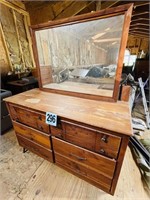 Dresser & Mirror (Damaged Leg-Matches 295)