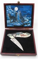 Wolf Folding Lockback Pocket Knife in Gift Box