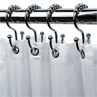$13  allen + roth Chrome Shower Curtain Hooks (12)