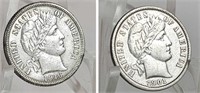 2 Nice AU/UNC Barber Silver Dimes