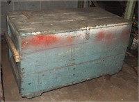 40”X 20” Wood Chest W Rope & Pulleys Lot