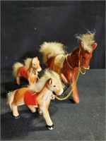 3 Ceramic Horses