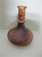 Glass Bottle Neck Vase 9" Spain