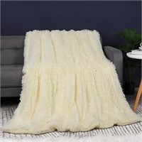W4655  REGALWOVEN Faux Fur Throw Blanket50x60