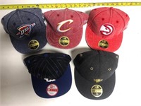 Lot of five BRAND NEW sports caps