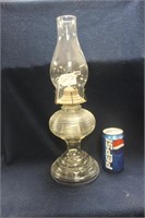 ANTIQUE CLEAR GLASS OIL LAMP