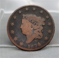 1824 Coronet Liberty Head Large Cent