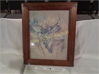 Framed Buck Deer Print