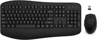 Wireless Keyboard Mouse Combo, EDJO 2.4G Full-Size