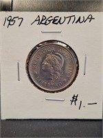 1957 Argentina coin