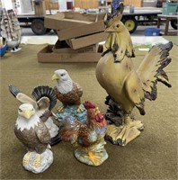 Resin and Ceramic Roosters & Eagles