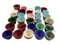 30 Assorted Art Pottery Custard Cups