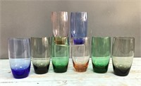 Colored drinking glasses