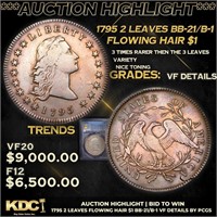 ***Auction Highlight*** PCGS 1795 2 Leaves Flowing