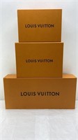 3 Louis Vuitton rigid paper boxes - 22x10x5in