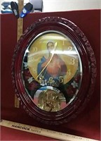 Religious Clock; shows Jesus & Mary deoending on