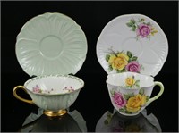 TWO SHELLEY CUPS & SAUCERS