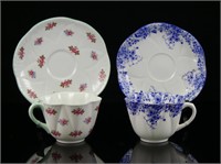 TWO SHELLEY CUPS & SAUCERS