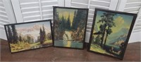 3pcs 1940s Art - Atkinson Fox, Land Of Majestic