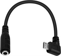 2PCS 6” Micro USB Jack Audio Adapter Cable
