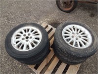 4 Tires and rims of a Chrysler mini van; size: 3 @