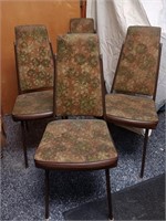 Vtg Padded Kitchen Chair Set of 4