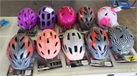 10 Asstd NEW Youth Helmets Sz 5-8 - 8-14