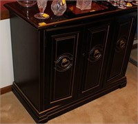 BLACK LACQUER - ASIAN STYLE BAR W/FLIP UP SERVING