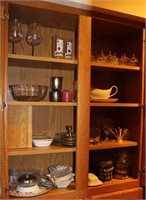 CONTENTS OF CABINET IN BUTLERS PANTRY BOWLS,