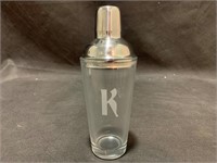 EMPTY "K" Cocktail Mixing Glass with Lid and Cap