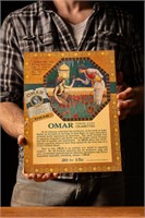 Antique Omar Turkish Cigarettes Cardstock Ad